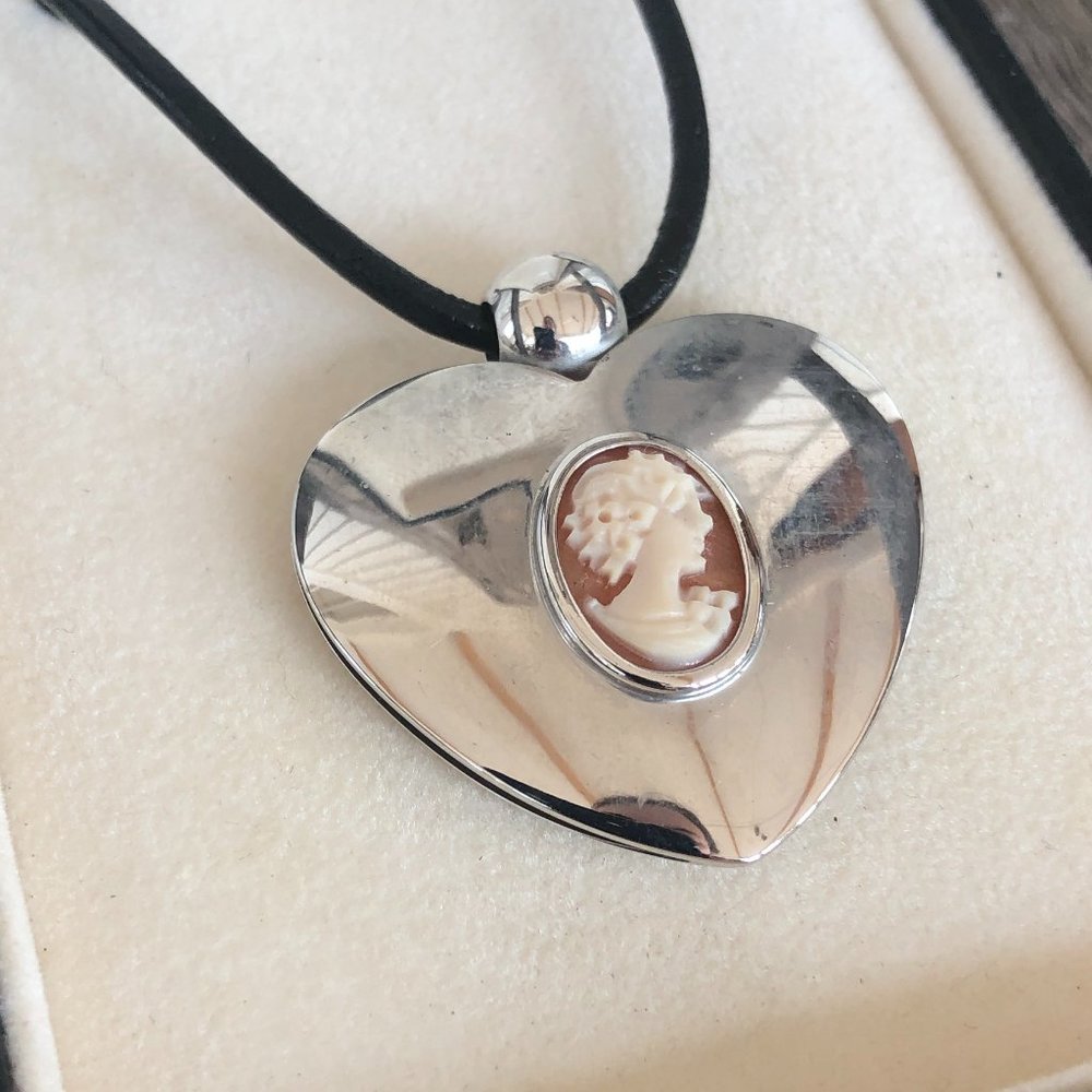 H. Stern Cameo in Sterling Silver Heart Necklace